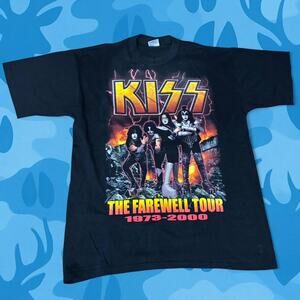 Vintage 2000 KISS The Farewell Tour Band T-Shirt  Size XL